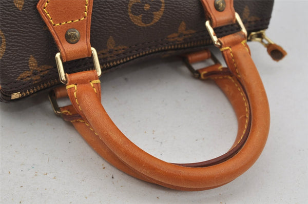 Authentic Louis Vuitton Monogram Mini Speedy Hand Bag Purse M41534 LV 3162J