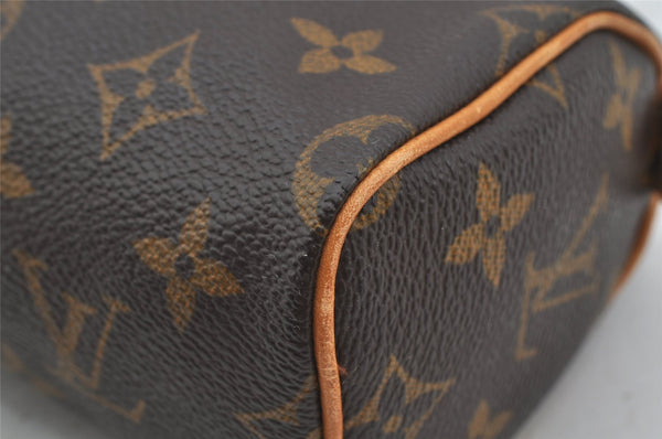 Authentic Louis Vuitton Monogram Mini Speedy Hand Bag Purse M41534 LV 3162J