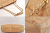 Authentic CHANEL Vintage Calf Skin Matelasse Chain Shoulder Tote Bag Beige 3163M