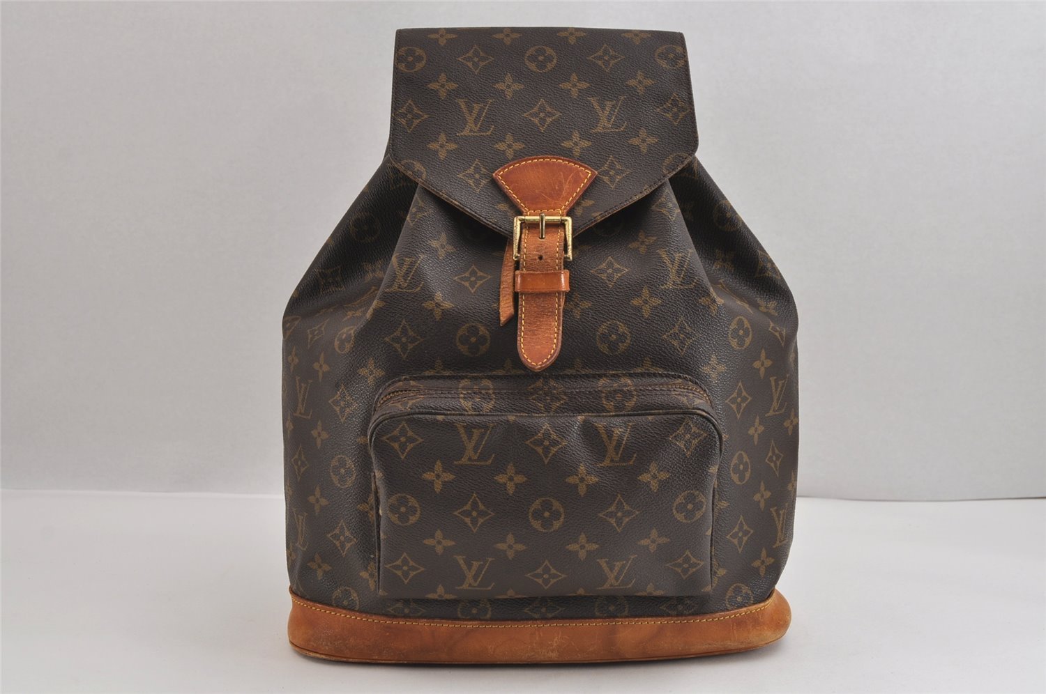 Authentic Louis Vuitton Monogram Montsouris GM Backpack M51135 LV 3165J