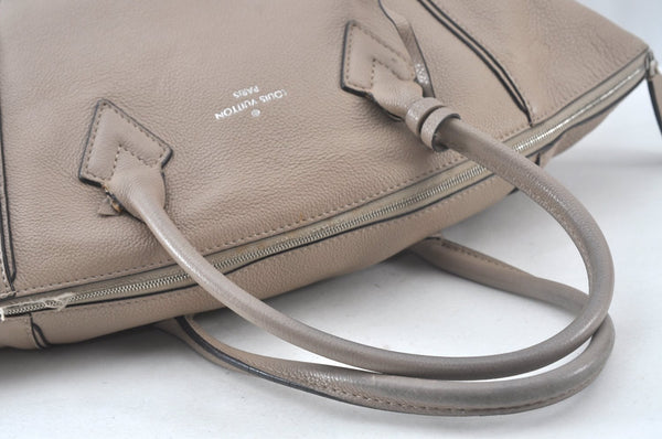 Auth Louis Vuitton Parnassea Lockit MM 2Way Shoulder Hand Bag M94593 Beige 3166J