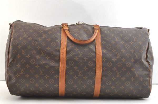 Authentic Louis Vuitton Monogram Keepall Bandouliere 60 M41412 Boston Bag 3167K