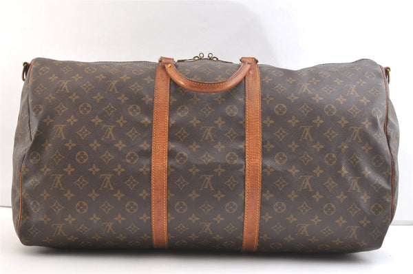 Authentic Louis Vuitton Monogram Keepall Bandouliere 60 M41412 Boston Bag 3167K