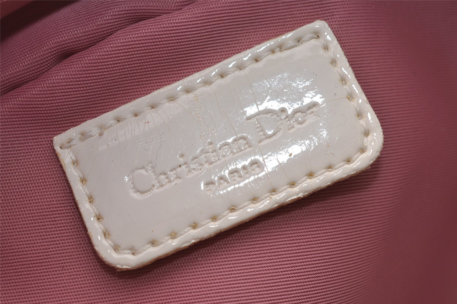 Authentic Christian Dior Trotter No.2 Vintage Pouch Purse PVC Leather Pink 3168I