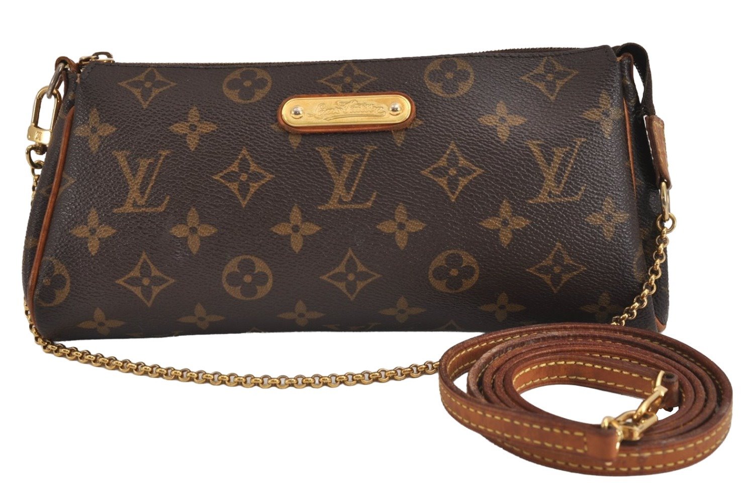 Auth Louis Vuitton Monogram Eva 2Way Shoulder Accessories Pouch M95567 LV 3168J