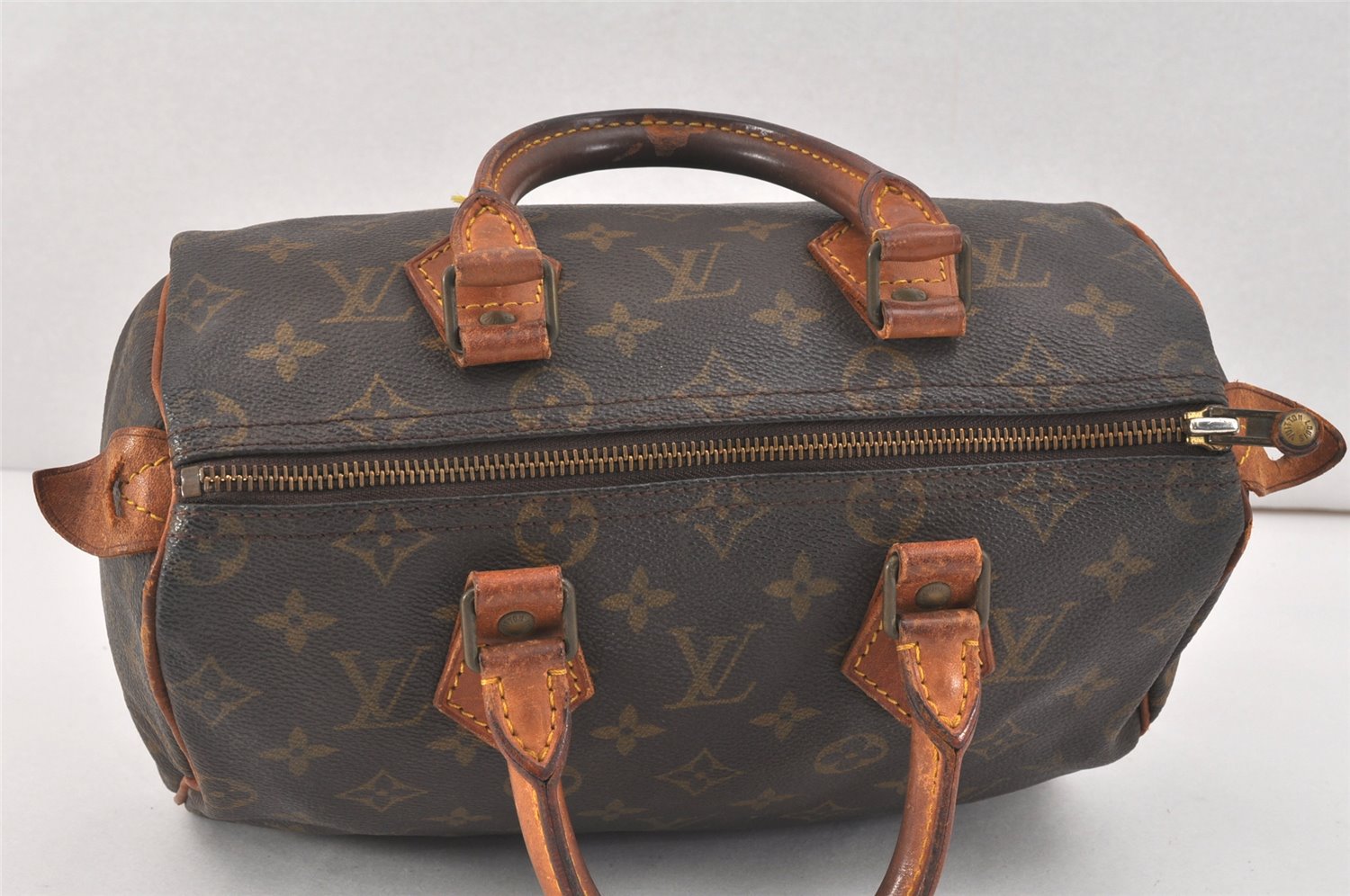 Authentic Louis Vuitton Monogram Speedy 25 Boston Hand Bag M41528 LV 3168K