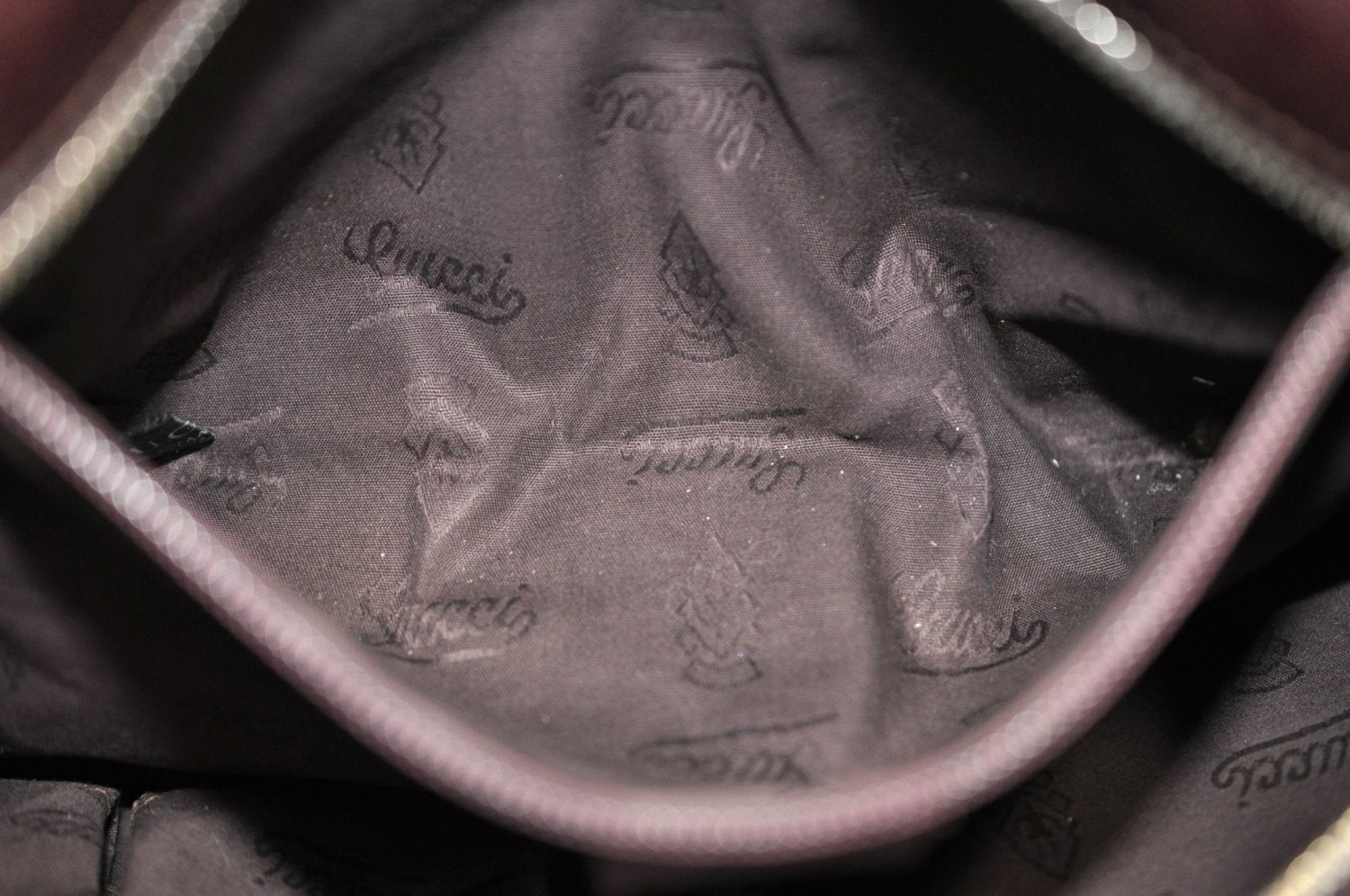 Authentic GUCCI GG Imprime Shoulder Tote Bag GG PVC Leather 211138 Purple 3169H