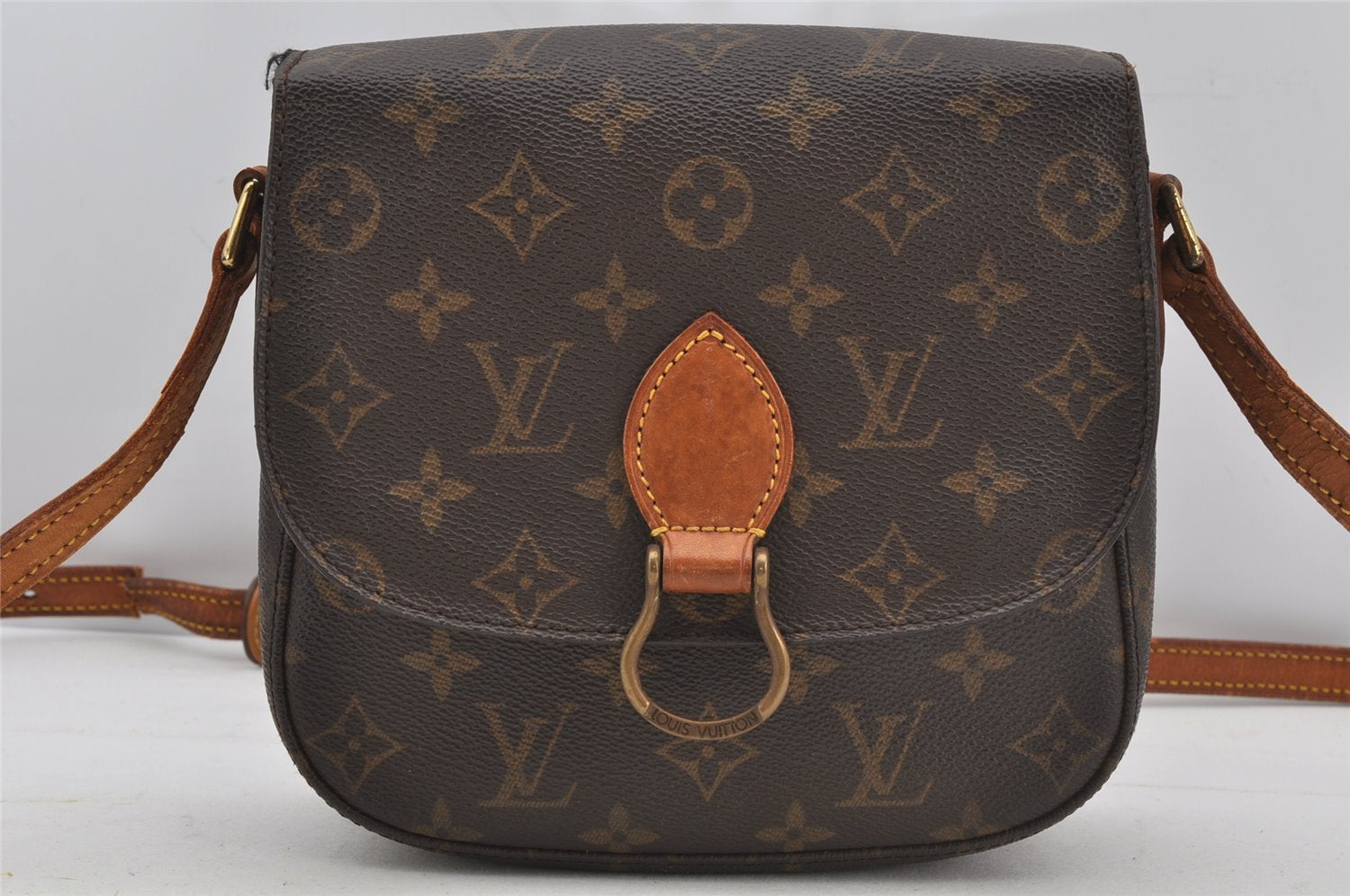 Auth Louis Vuitton Monogram Saint Cloud MM M51243 Shoulder Cross Bag Junk 3169J