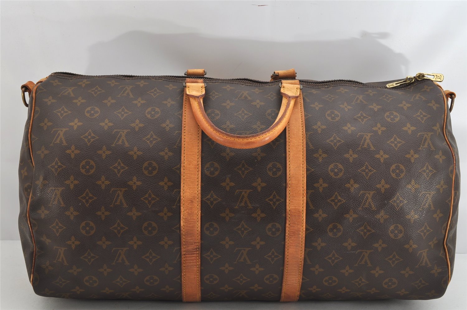 Authentic Louis Vuitton Monogram Keepall Bandouliere 55 M41414 Boston Bag 3169K