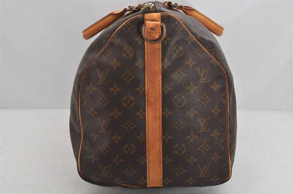 Authentic Louis Vuitton Monogram Keepall Bandouliere 55 M41414 Boston Bag 3169K