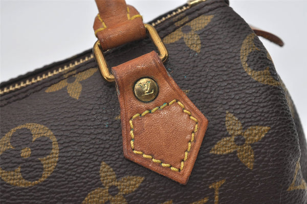 Authentic Louis Vuitton Monogram Mini Speedy Hand Bag Purse M41534 LV 3170I