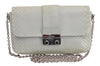 Authentic Christian Dior Chain Shoulder Cross Body Bag Leather Light Green 3170J