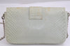 Authentic Christian Dior Chain Shoulder Cross Body Bag Leather Light Green 3170J