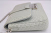 Authentic Christian Dior Chain Shoulder Cross Body Bag Leather Light Green 3170J