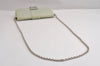 Authentic Christian Dior Chain Shoulder Cross Body Bag Leather Light Green 3170J