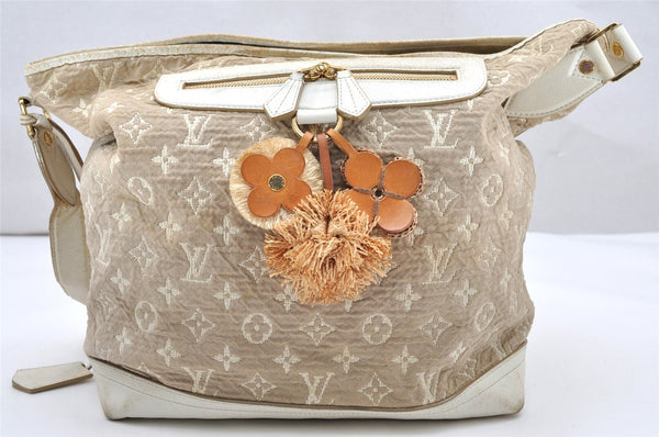 Authentic Louis Vuitton Monogram Sabbia Besace Shoulder Bag M93499 Beige 3170K
