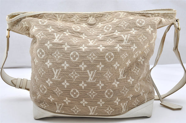Authentic Louis Vuitton Monogram Sabbia Besace Shoulder Bag M93499 Beige 3170K