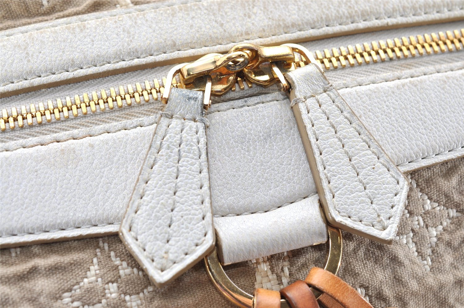 Authentic Louis Vuitton Monogram Sabbia Besace Shoulder Bag M93499 Beige 3170K