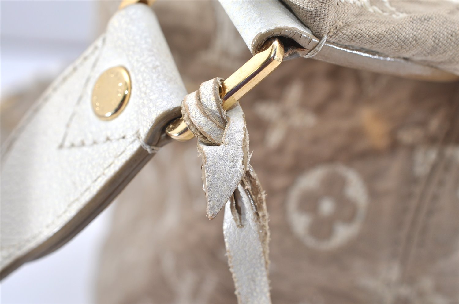 Authentic Louis Vuitton Monogram Sabbia Besace Shoulder Bag M93499 Beige 3170K