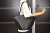 Auth Louis Vuitton Epi Saint Jacques Shopping Shoulder Bag Black M52262 LV 3171J