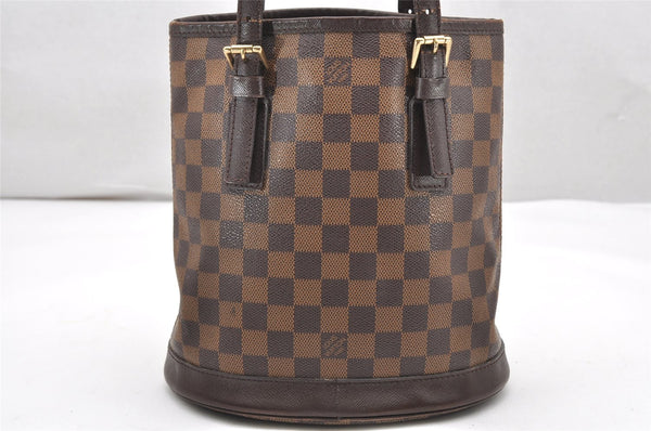 Authentic Louis Vuitton Damier Marais Bucket Shoulder Tote Bag N42240 Junk 3171K