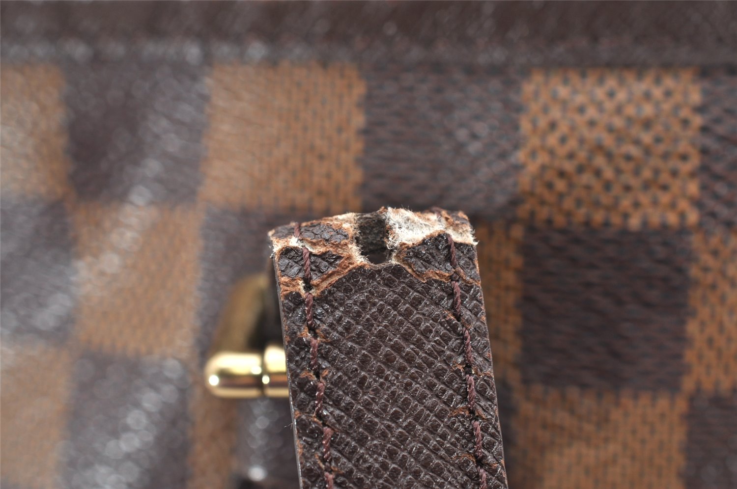 Authentic Louis Vuitton Damier Marais Bucket Shoulder Tote Bag N42240 Junk 3171K