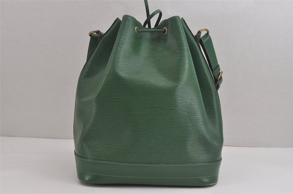 Authentic Louis Vuitton Epi Noe Shoulder Drawstring Bag Green M44004 LV 3172J