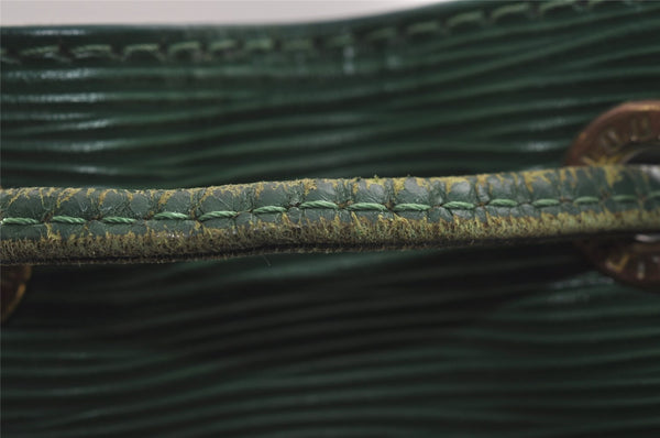 Authentic Louis Vuitton Epi Noe Shoulder Drawstring Bag Green M44004 LV 3172J