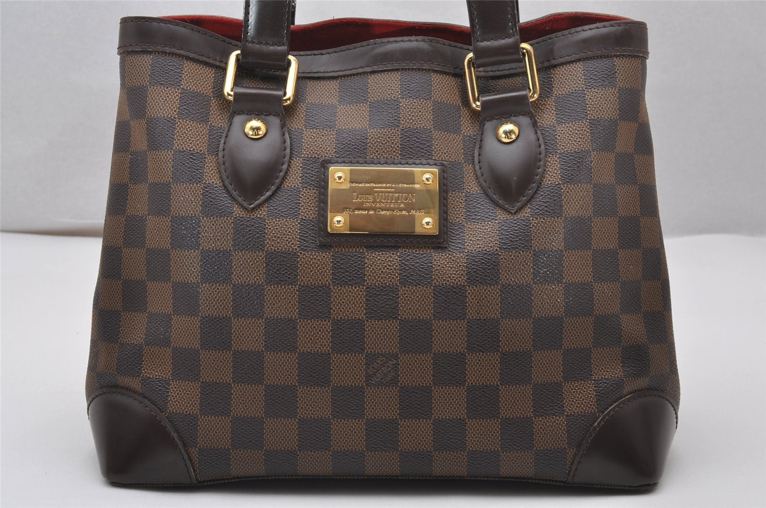 Authentic Louis Vuitton Damier Hampstead PM Shoulder Tote Bag N51205 LV 3173J