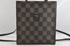 Authentic FENDI Vitange Pequin Check 2Way Backpack PVC Leather Brown Black 3174K