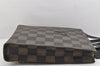 Authentic FENDI Vitange Pequin Check 2Way Backpack PVC Leather Brown Black 3174K