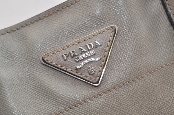 Authentic PRADA Vintage Saffiano Leather 2Way Shoulder Tote Bag Beige 3175K