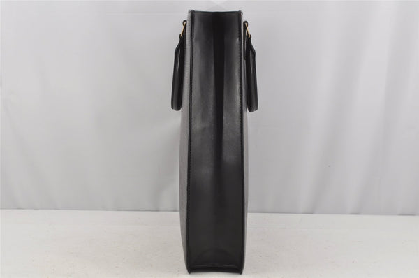 Authentic Louis Vuitton Epi Leather Sac Plat Hand Bag M59082 Black LV Junk 3176J