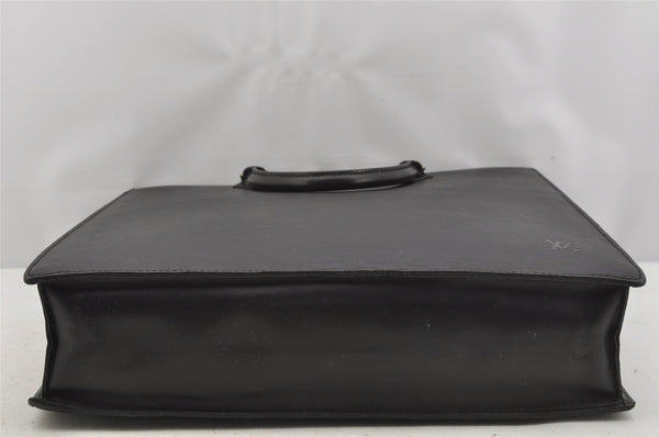 Authentic Louis Vuitton Epi Leather Sac Plat Hand Bag M59082 Black LV Junk 3176J