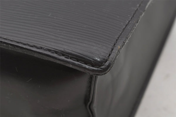 Authentic Louis Vuitton Epi Leather Sac Plat Hand Bag M59082 Black LV Junk 3176J