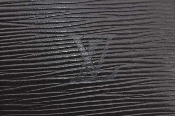 Authentic Louis Vuitton Epi Leather Sac Plat Hand Bag M59082 Black LV Junk 3176J