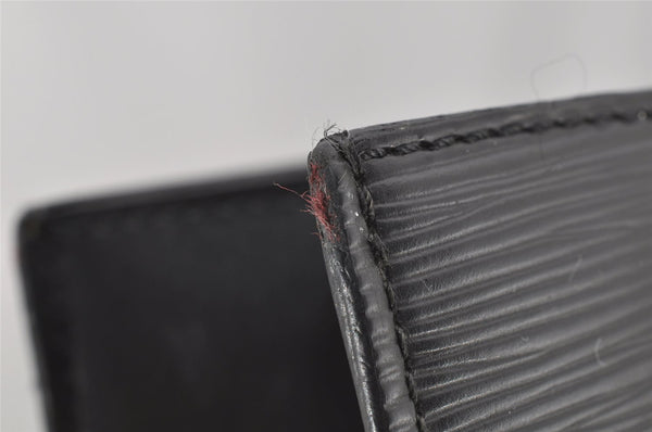 Authentic Louis Vuitton Epi Leather Sac Plat Hand Bag M59082 Black LV Junk 3176J