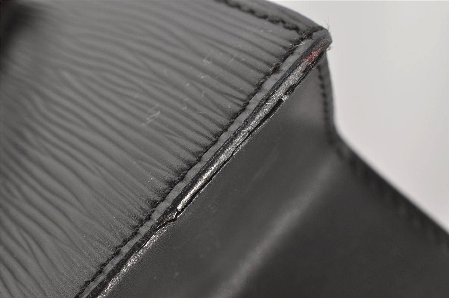 Authentic Louis Vuitton Epi Leather Sac Plat Hand Bag M59082 Black LV Junk 3176J