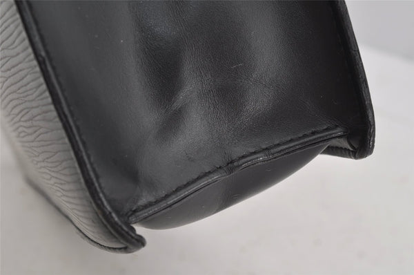 Authentic Louis Vuitton Epi Leather Sac Plat Hand Bag M59082 Black LV Junk 3176J
