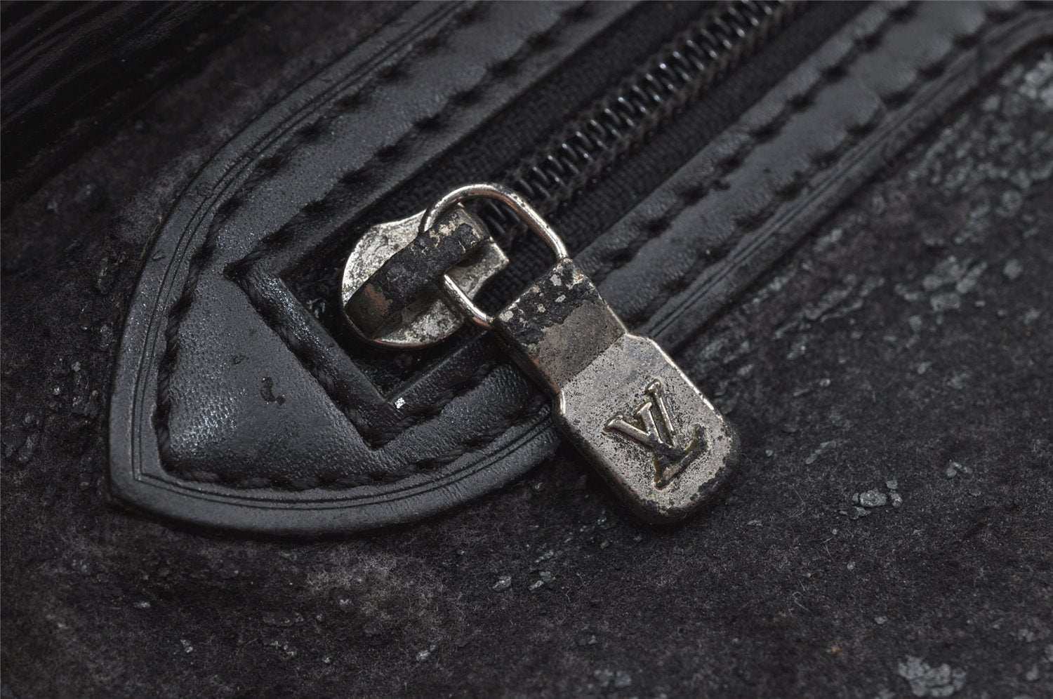 Authentic Louis Vuitton Epi Leather Sac Plat Hand Bag M59082 Black LV Junk 3176J