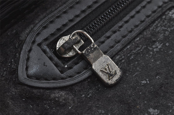 Authentic Louis Vuitton Epi Leather Sac Plat Hand Bag M59082 Black LV Junk 3176J