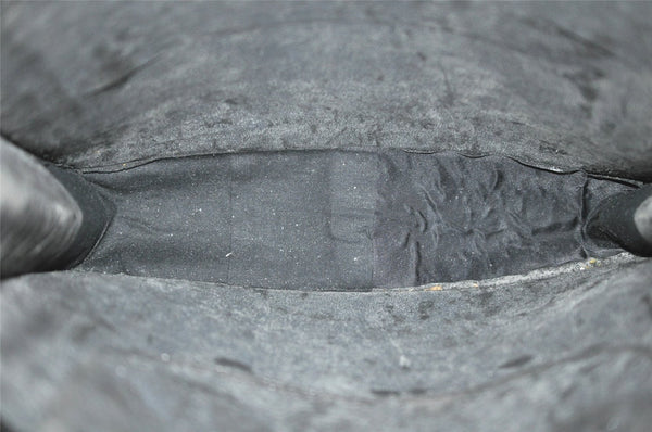 Authentic Louis Vuitton Epi Leather Sac Plat Hand Bag M59082 Black LV Junk 3176J