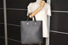 Authentic Louis Vuitton Epi Leather Sac Plat Hand Bag M59082 Black LV Junk 3176J