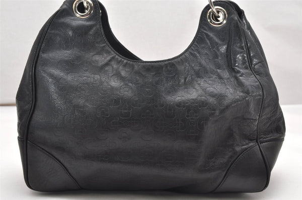 Authentic GUCCI Vintage Shoulder Hand Bag Purse Leather 257265 Black 3176K