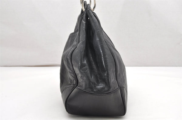 Authentic GUCCI Vintage Shoulder Hand Bag Purse Leather 257265 Black 3176K