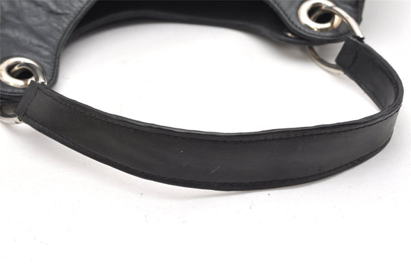 Authentic GUCCI Vintage Shoulder Hand Bag Purse Leather 257265 Black 3176K