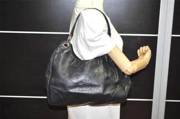 Authentic GUCCI Vintage Shoulder Hand Bag Purse Leather 257265 Black 3176K