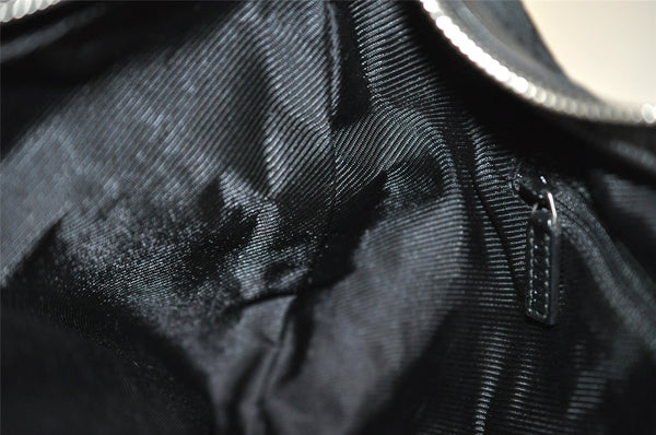 Authentic GUCCI Shoulder Hand Bag GG Canvas Leather 0013814 Black 3177I