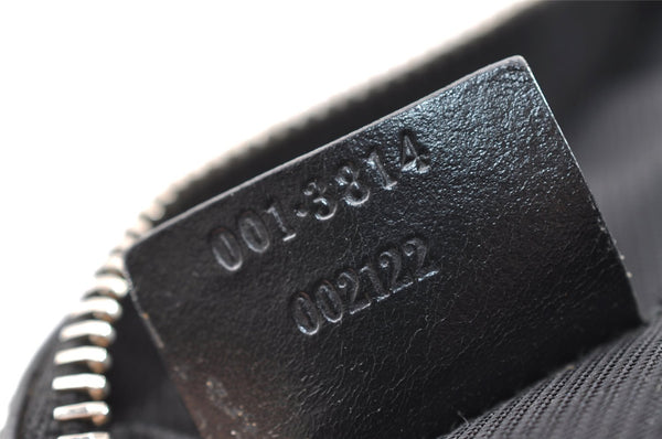 Authentic GUCCI Shoulder Hand Bag GG Canvas Leather 0013814 Black 3177I