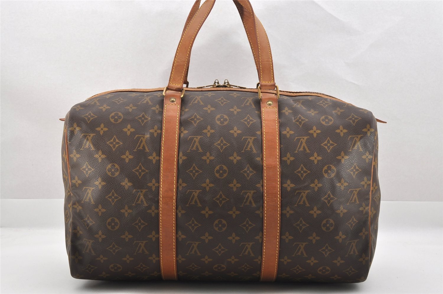 Authentic Louis Vuitton Monogram Sac Souple 45 Hand Boston Bag M41624 LV 3177J